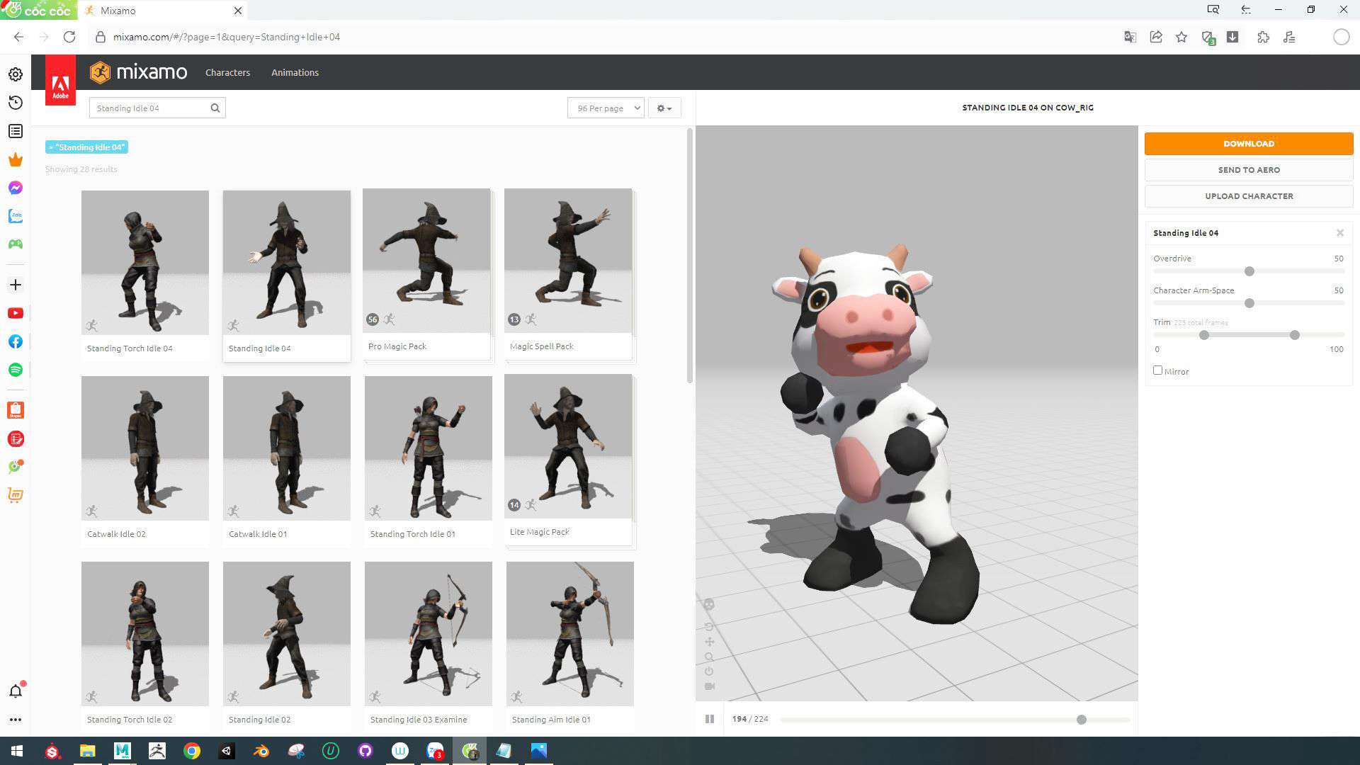 Character003 Animated Cow 3D Low-poly 3D model_2