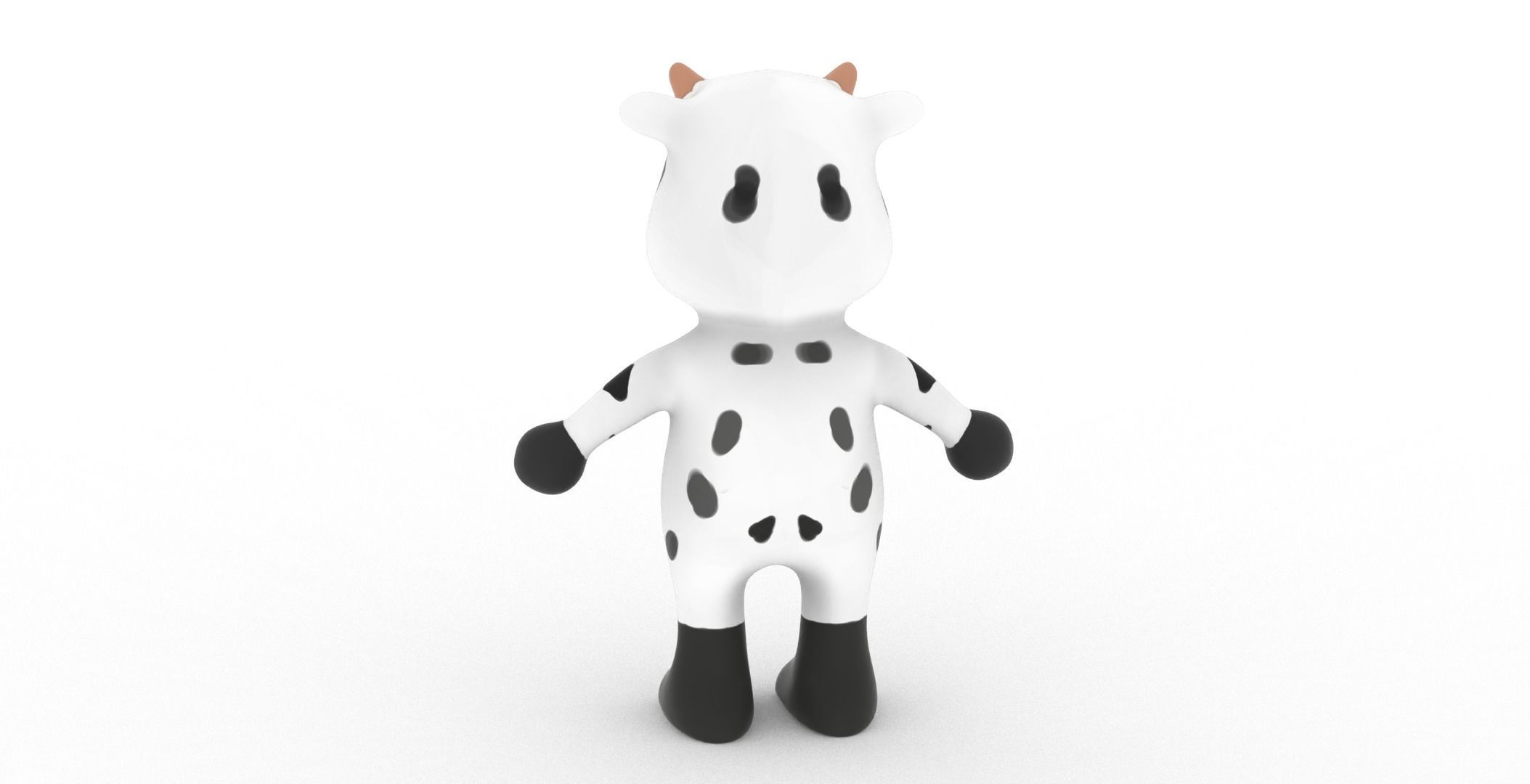 Character003 Animated Cow 3D Low-poly 3D model_18
