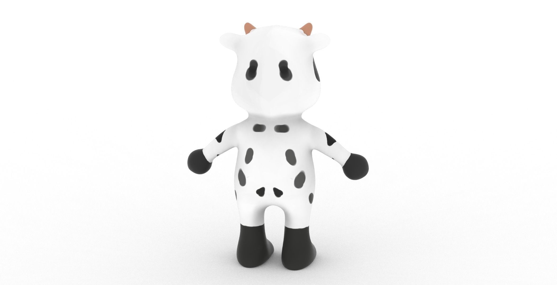 Character003 Animated Cow 3D Low-poly 3D model_24