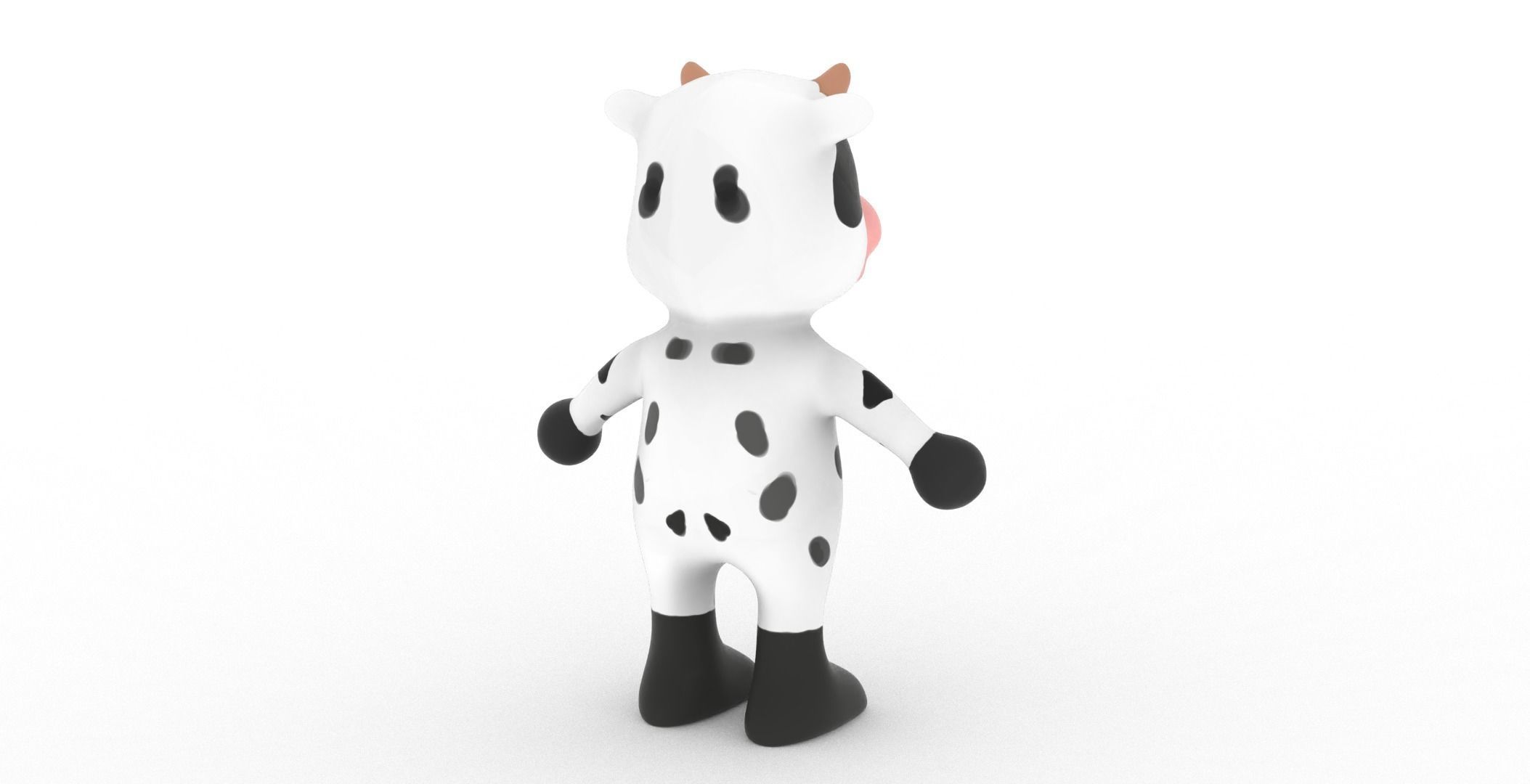 Character003 Animated Cow 3D Low-poly 3D model_20