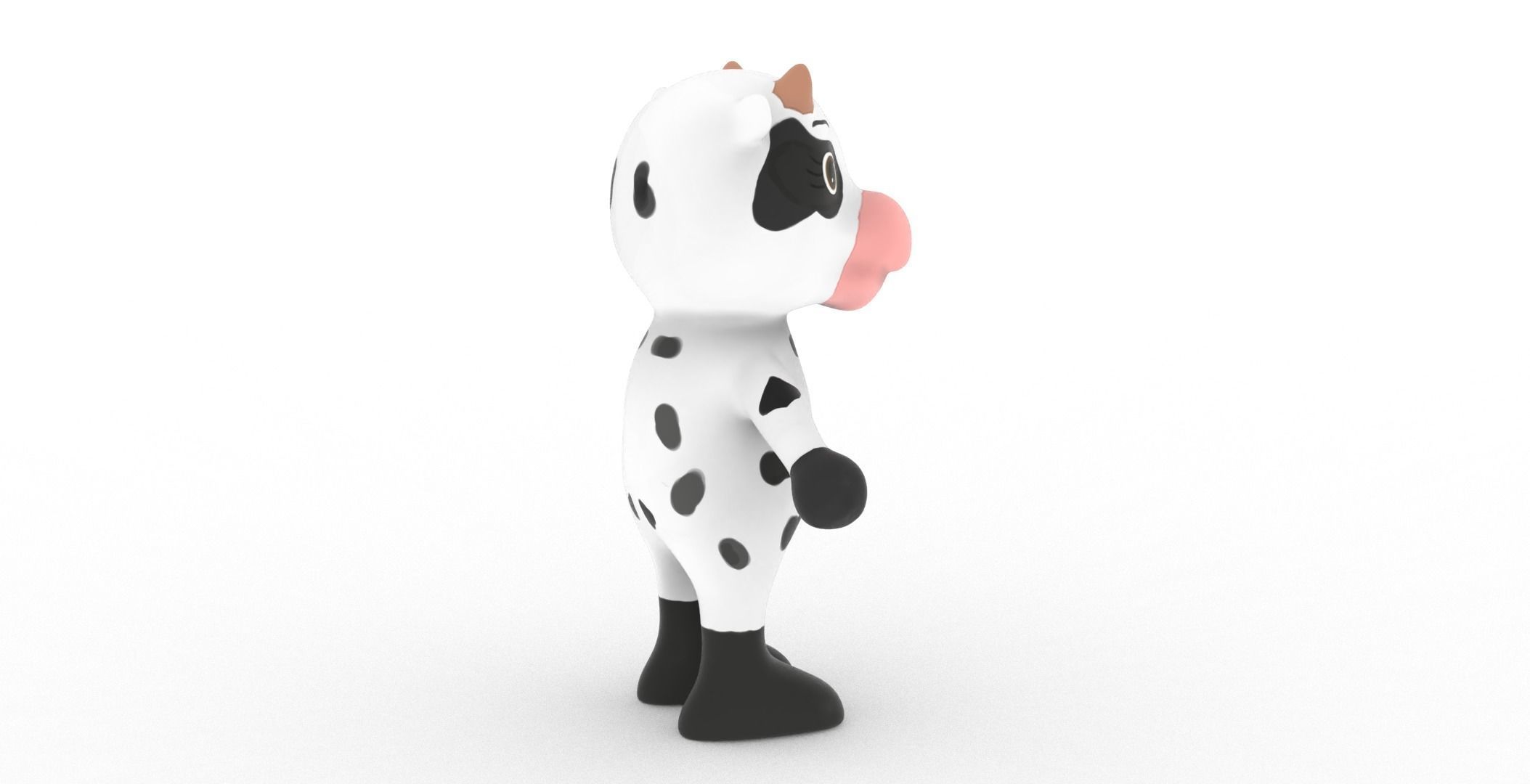 Character003 Animated Cow 3D Low-poly 3D model_22