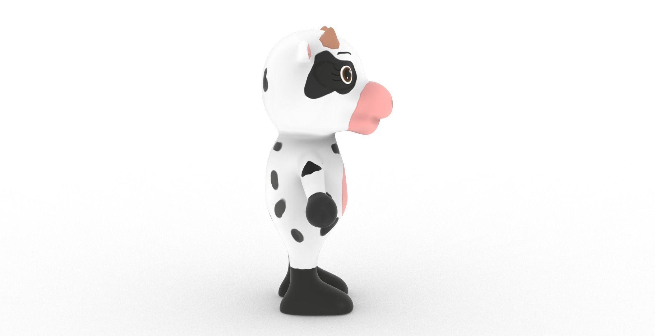 Character003 Animated Cow 3D Low-poly 3D model_28