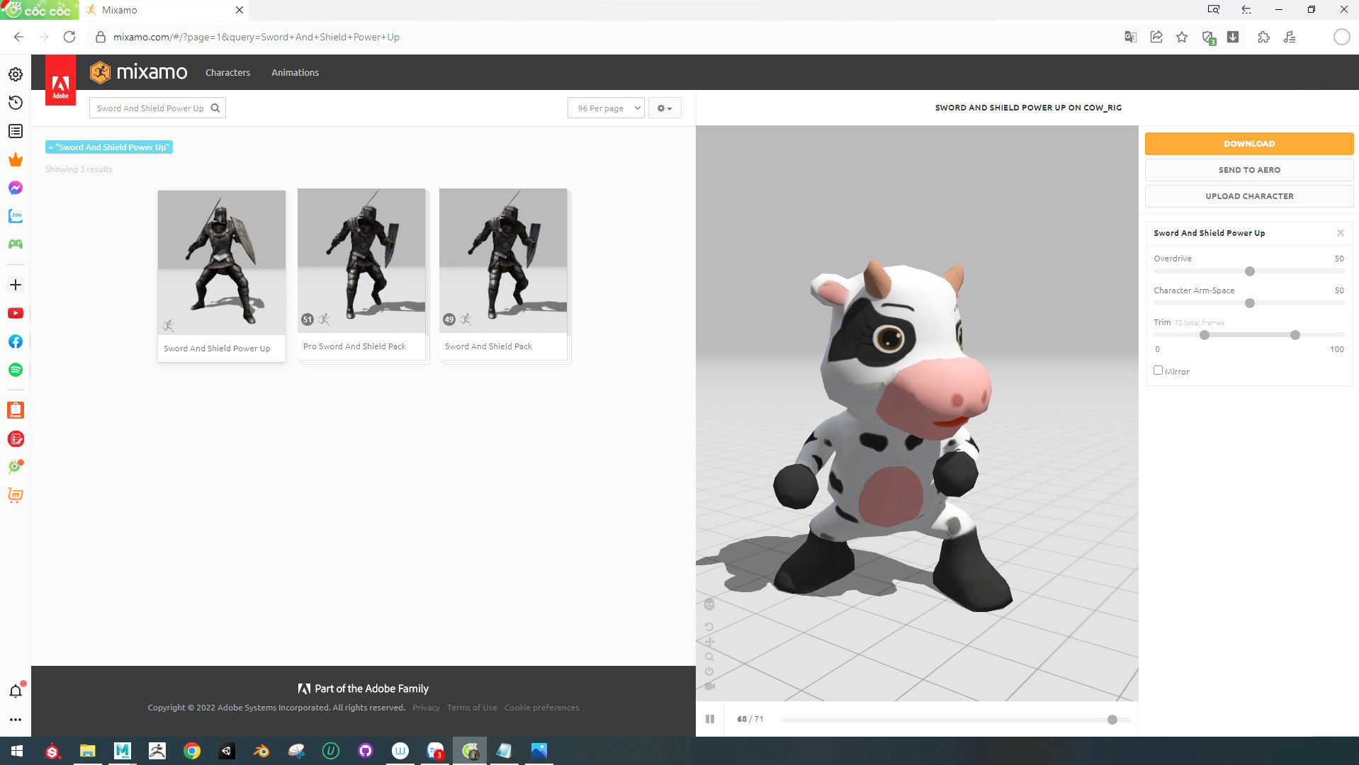 Character003 Animated Cow 3D Low-poly 3D model_4