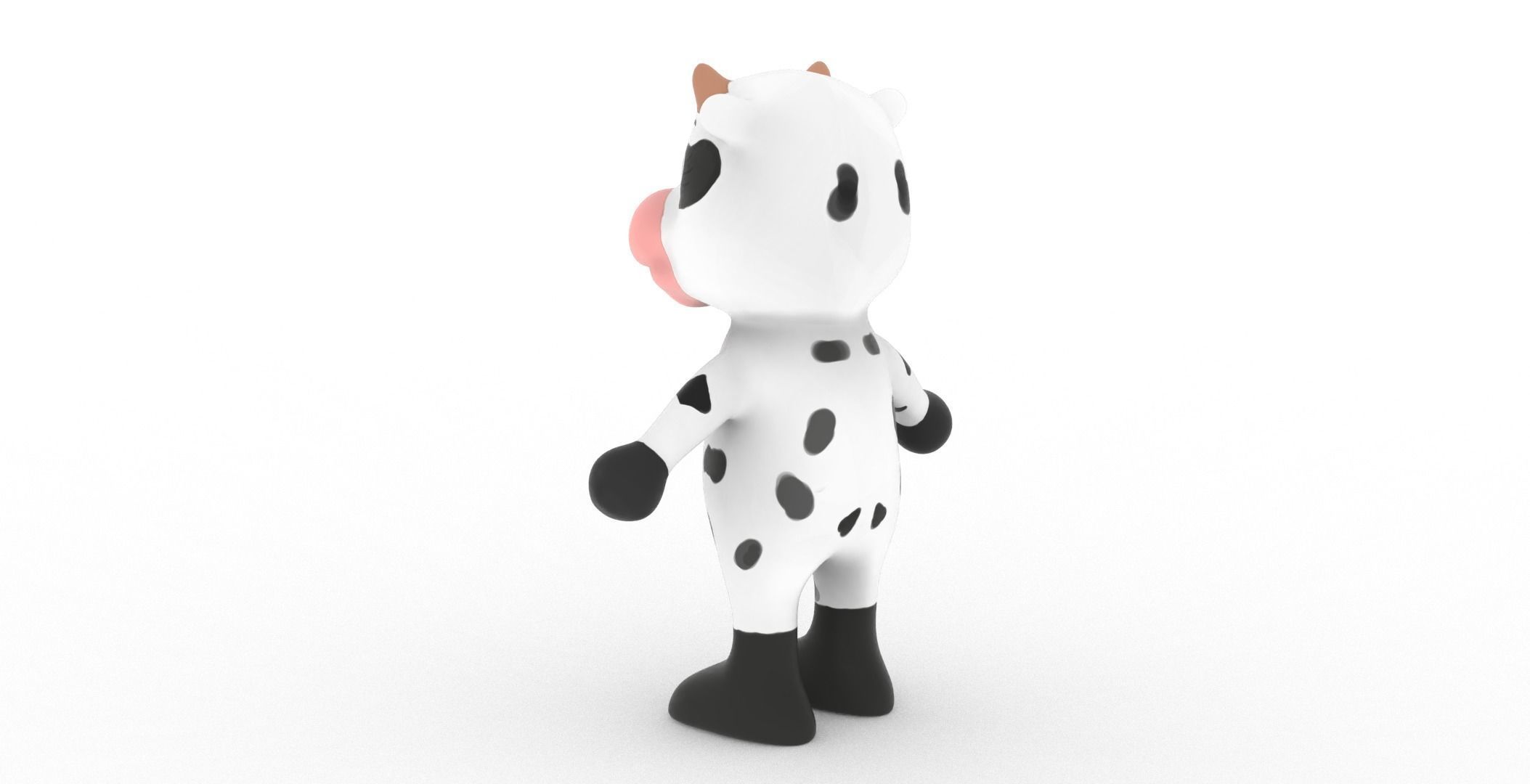 Character003 Animated Cow 3D Low-poly 3D model_16