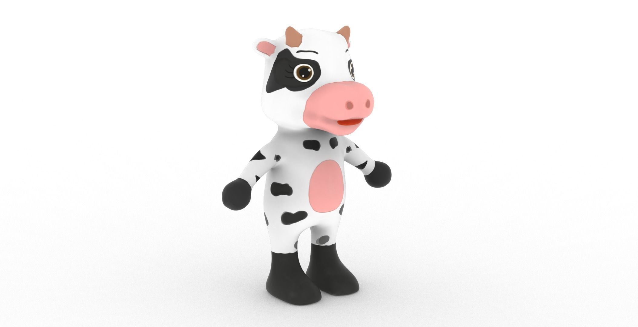 Character003 Animated Cow 3D Low-poly 3D model_25