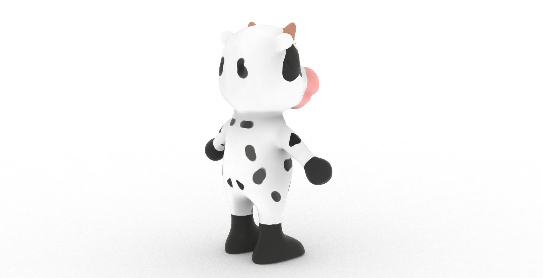 Character003 Animated Cow 3D Low-poly 3D model_26
