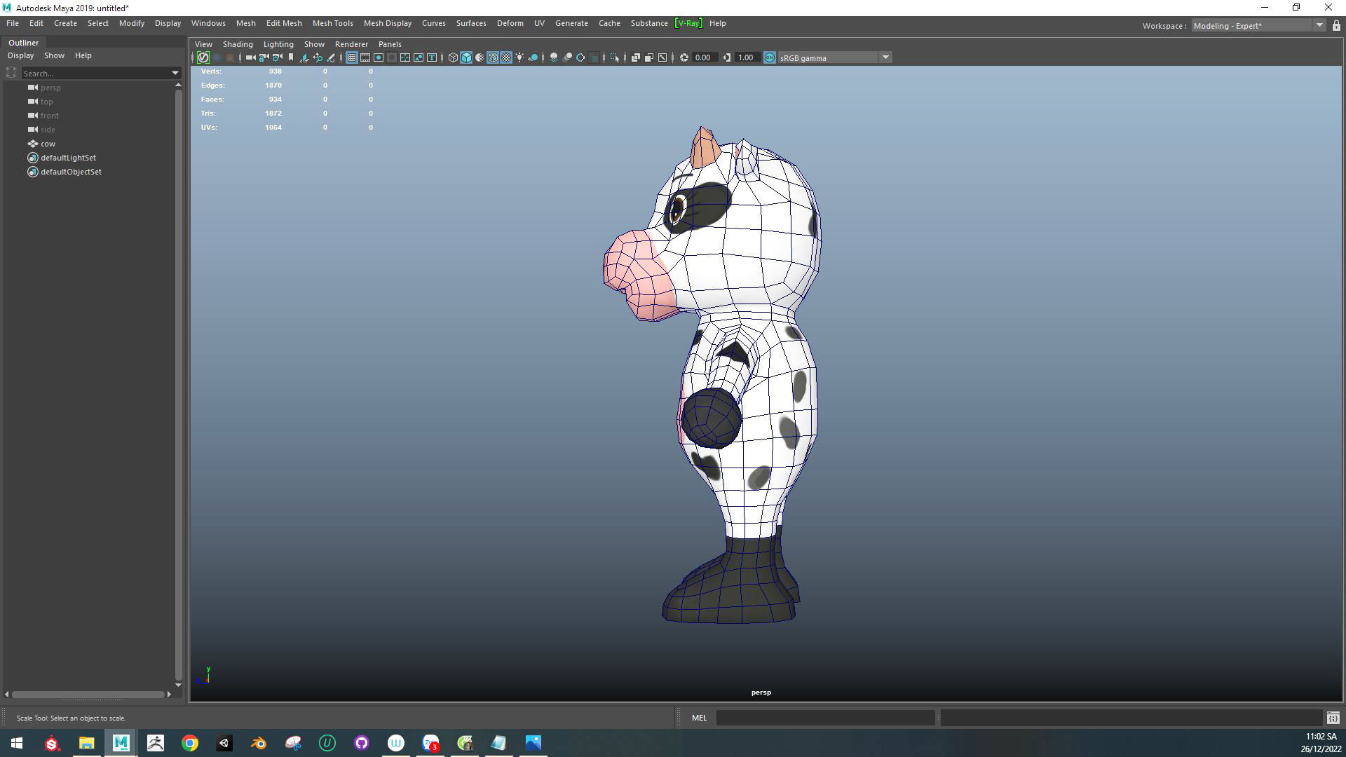 Character003 Animated Cow 3D Low-poly 3D model_10
