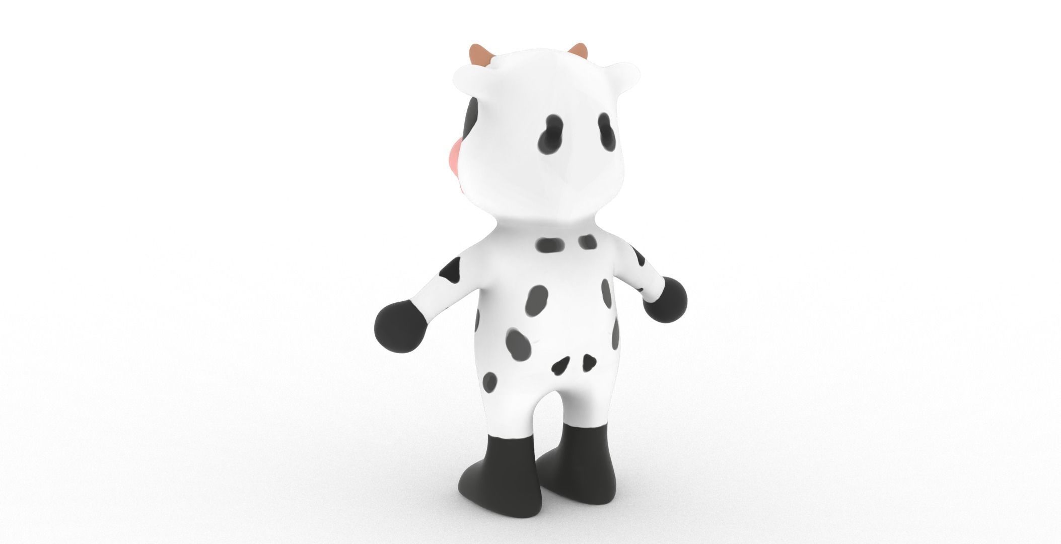 Character003 Animated Cow 3D Low-poly 3D model_14