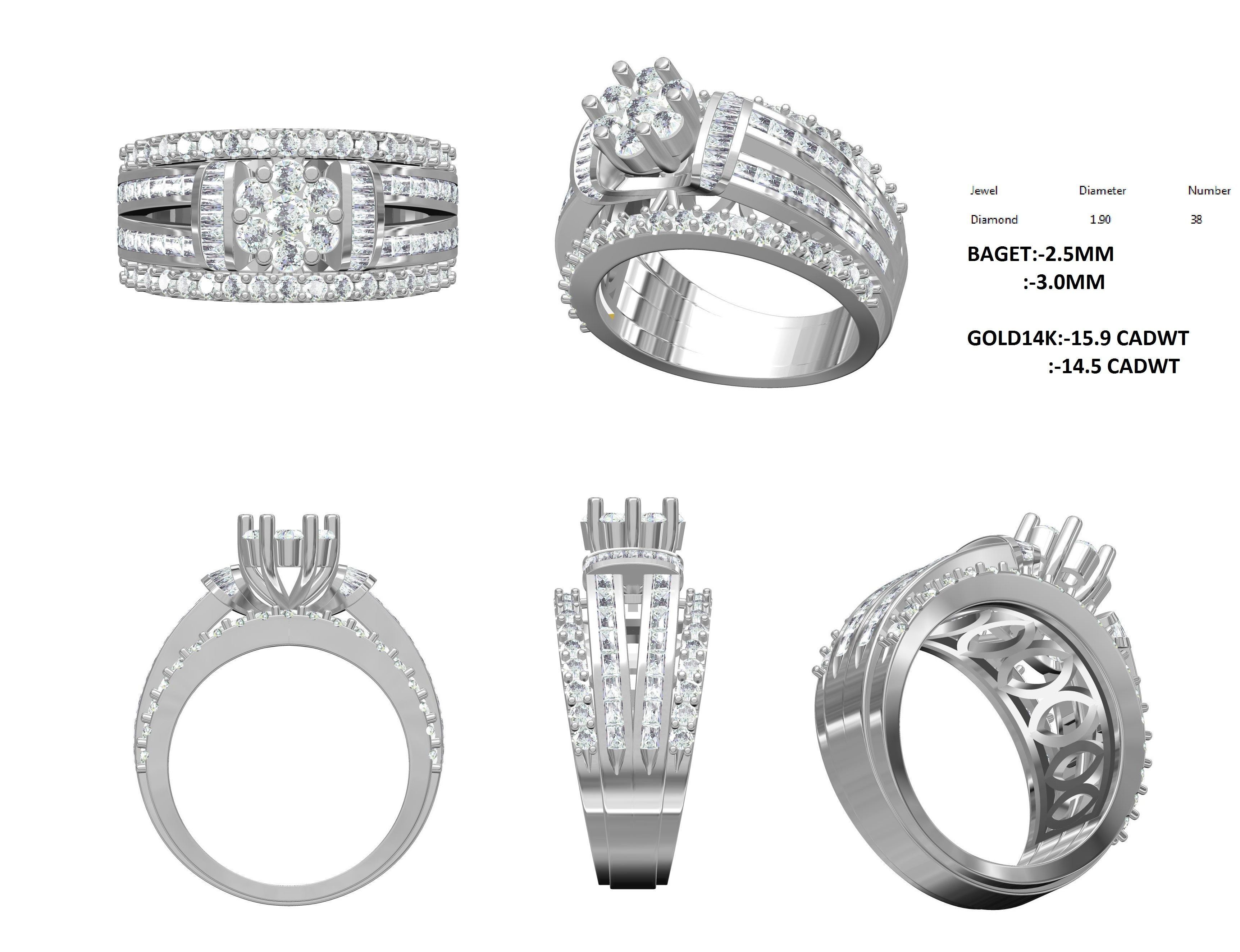 Men Ring-01 3D print model_9