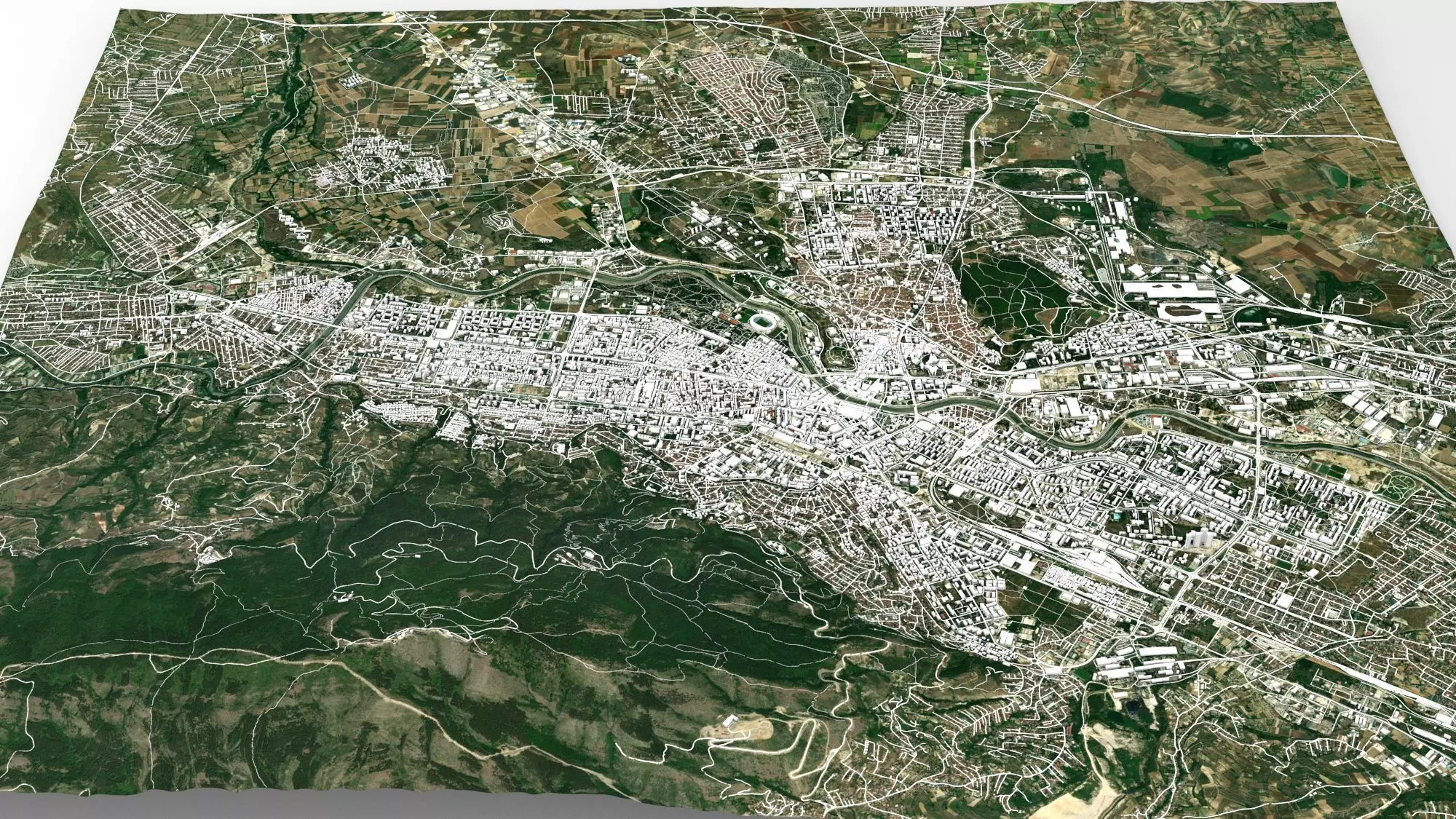 Cityscape Skopje Republic of Macedonia 3D model