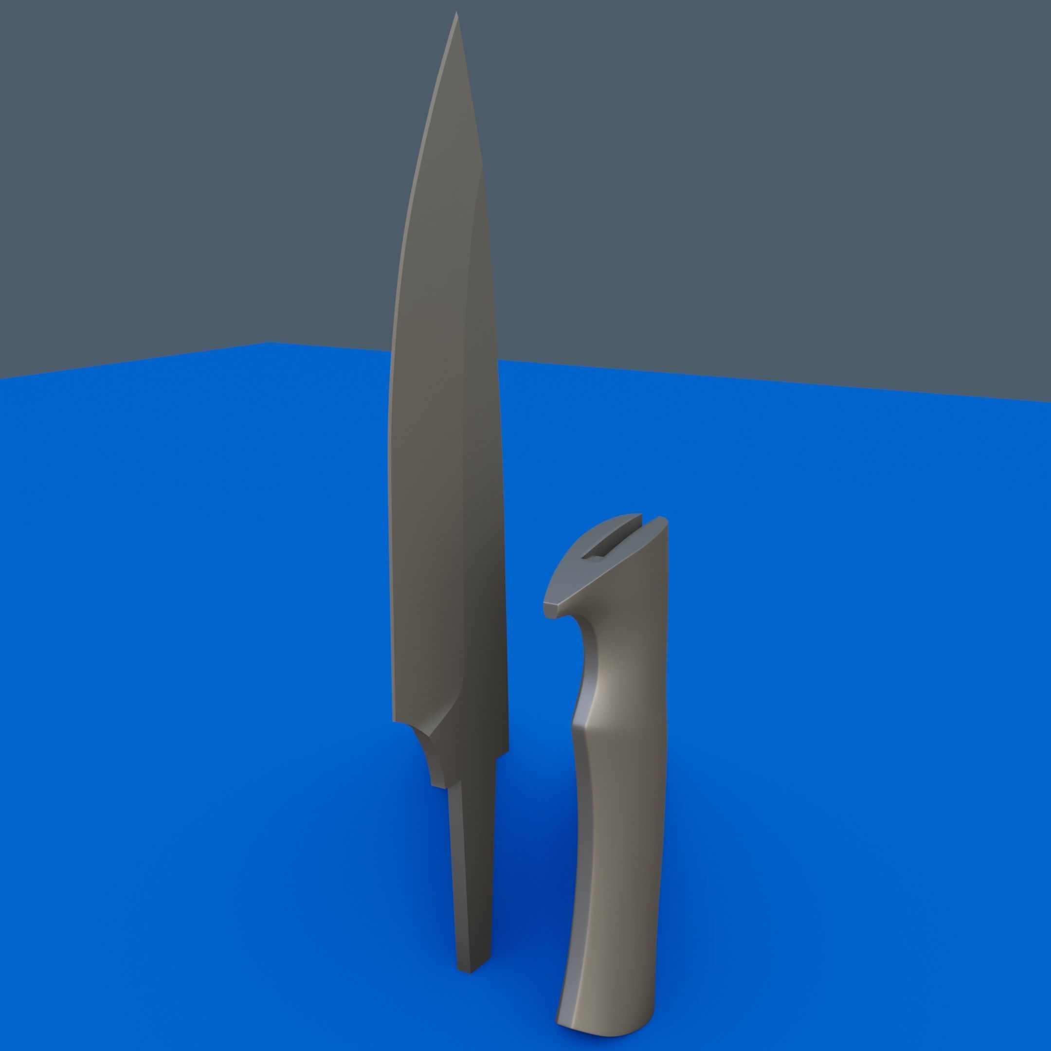 Hunting Knife 3D Printing Free 3D print model_5