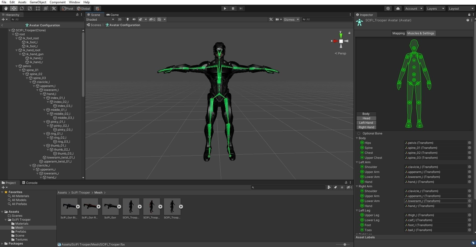 SciFi Trooper Low-poly 3D model_9