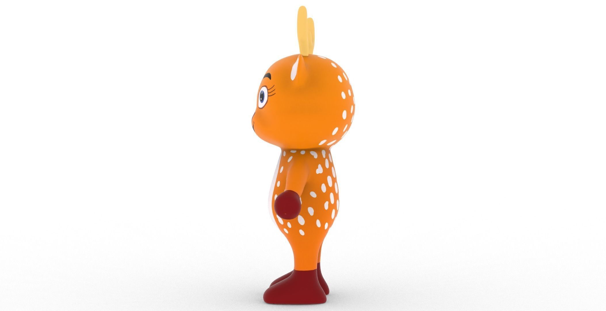 Character004 Animated Deer 3D Low-poly 3D model_12