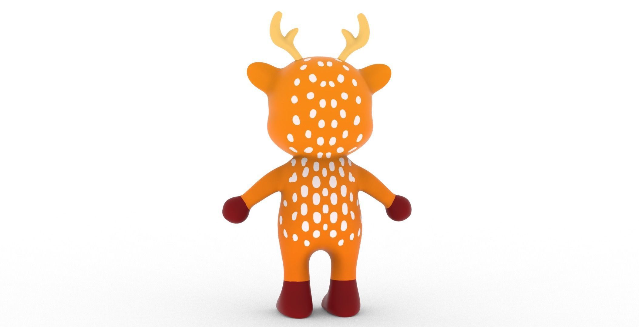 Character004 Animated Deer 3D Low-poly 3D model_23