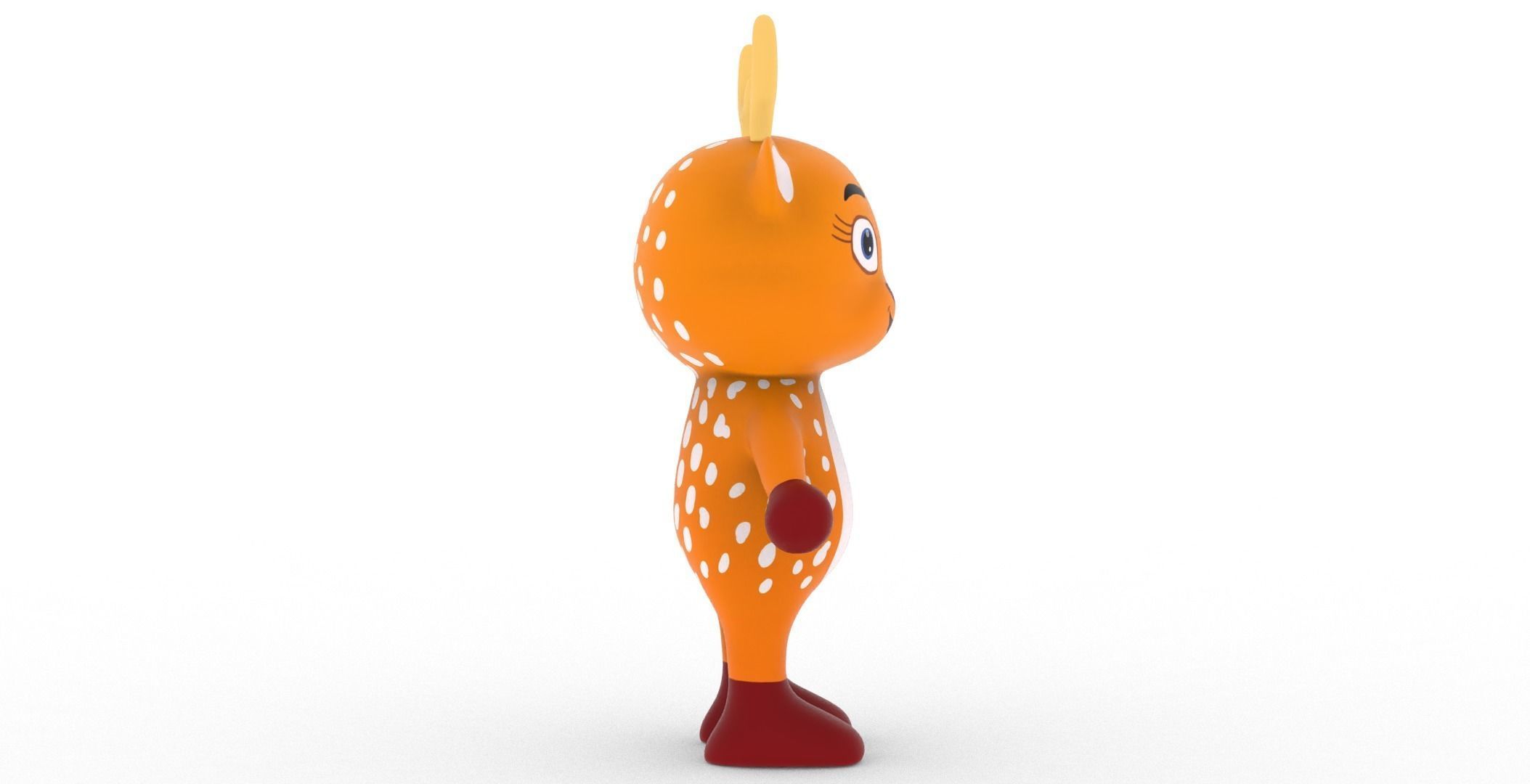 Character004 Animated Deer 3D Low-poly 3D model_16