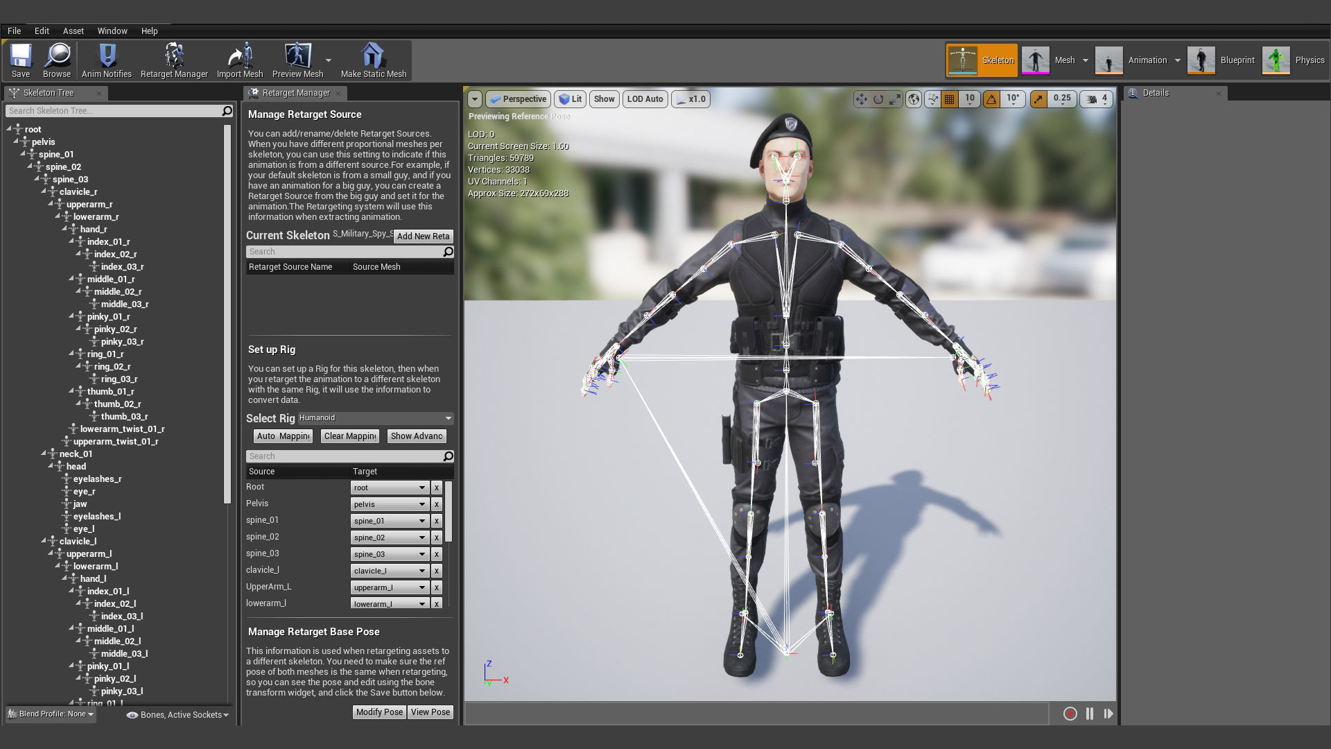 Military Spy Low-poly 3D model_9
