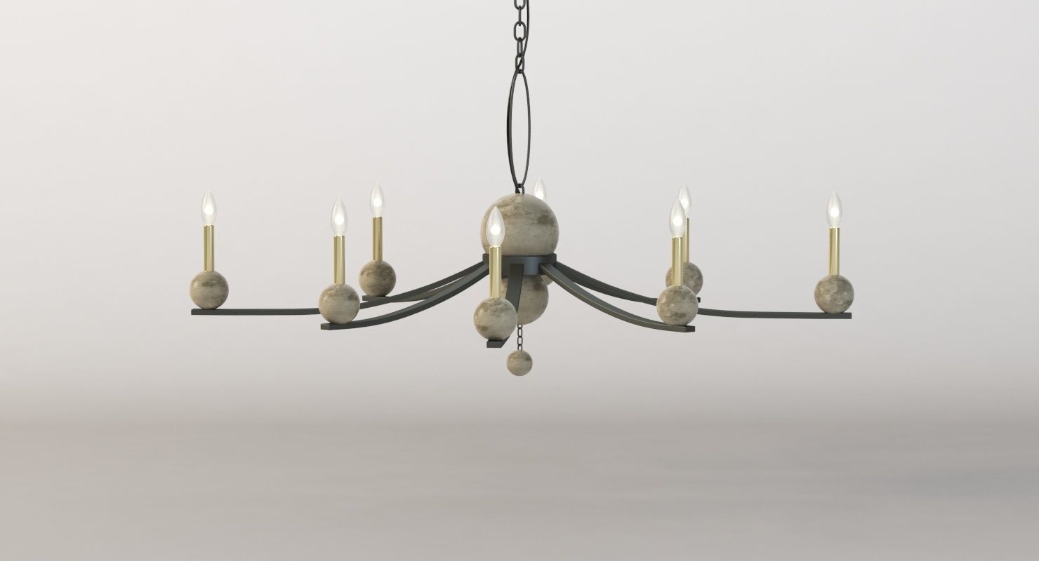 Troy F6339 Tallulah Rust Chandelier 3D model_2