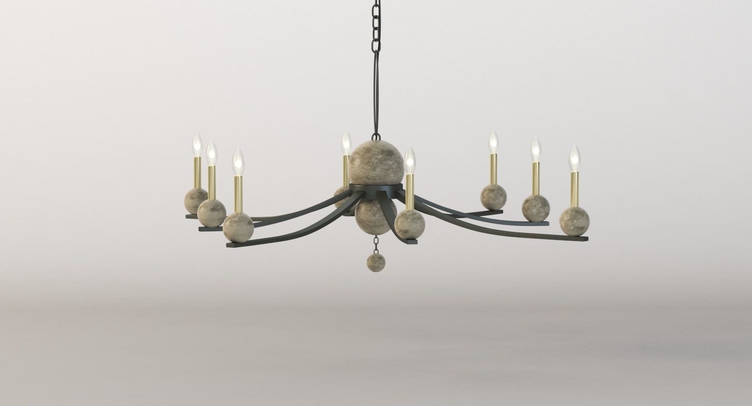 Troy F6339 Tallulah Rust Chandelier 3D model_6