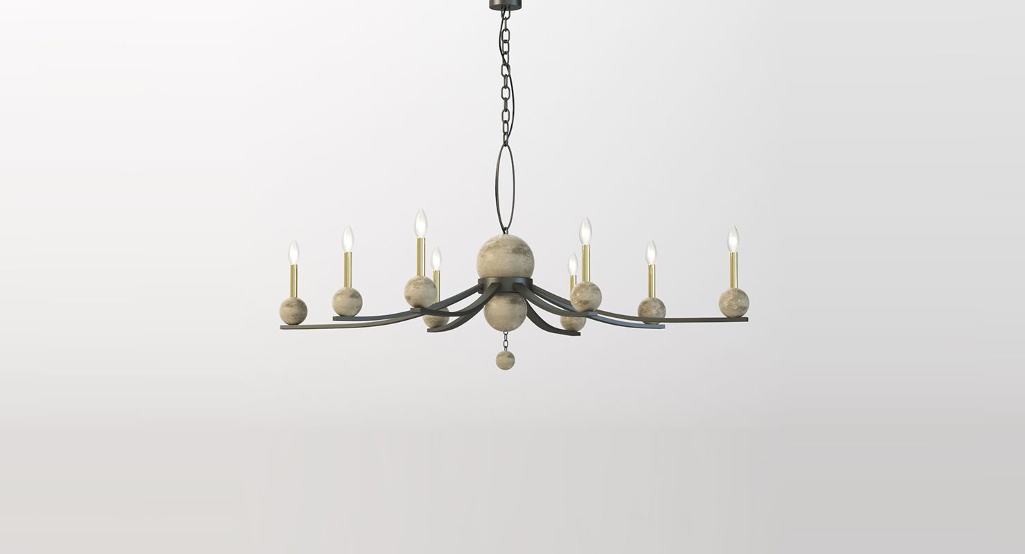 Troy F6339 Tallulah Rust Chandelier 3D model_8