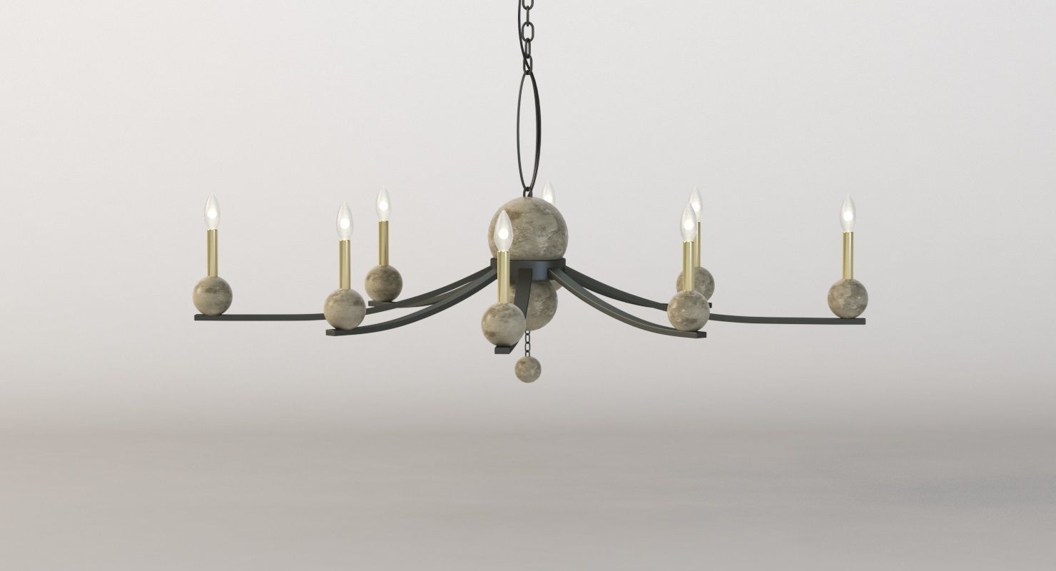 Troy F6339 Tallulah Rust Chandelier 3D model_5