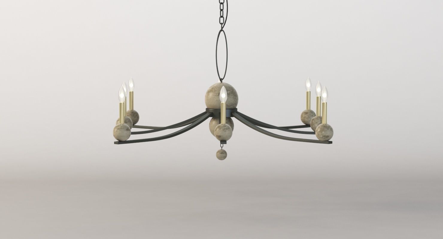 Troy F6339 Tallulah Rust Chandelier 3D model_1