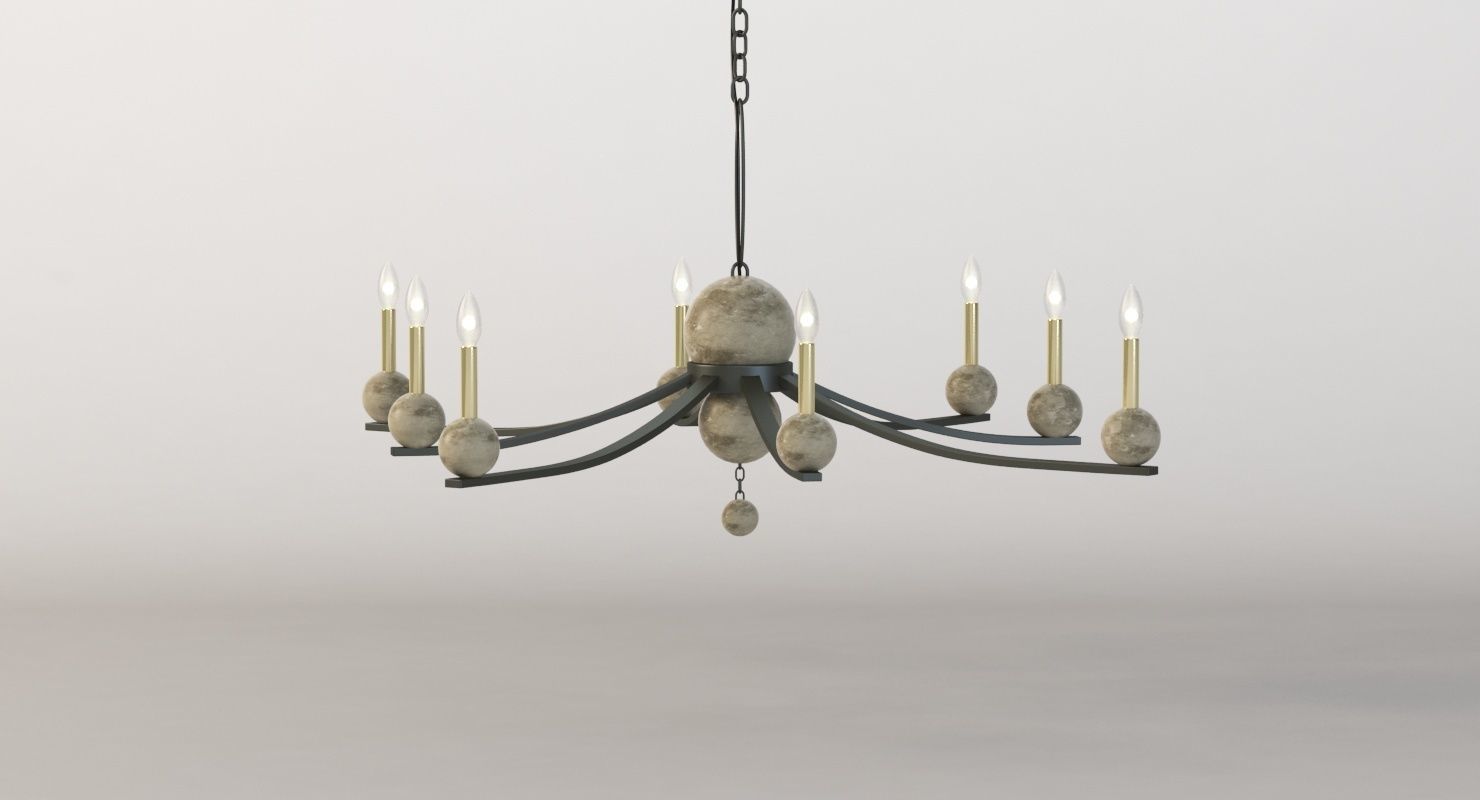 Troy F6339 Tallulah Rust Chandelier 3D model_3