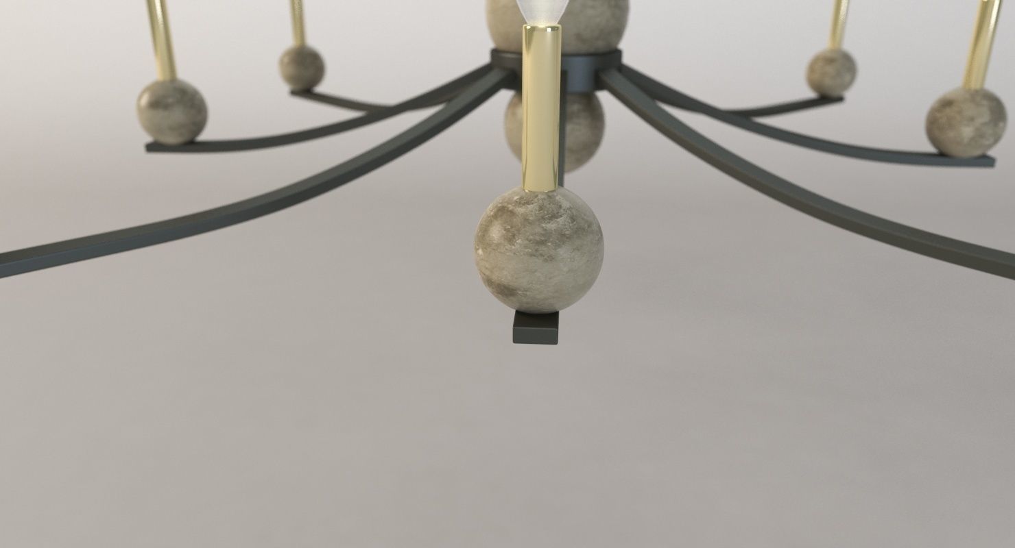 Troy F6339 Tallulah Rust Chandelier 3D model_9