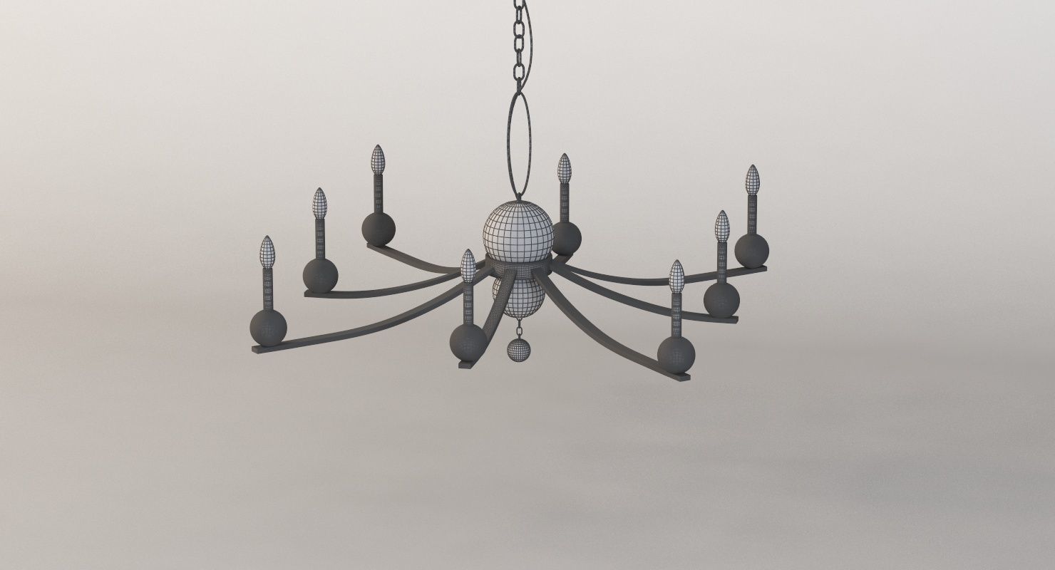 Troy F6339 Tallulah Rust Chandelier 3D model_11