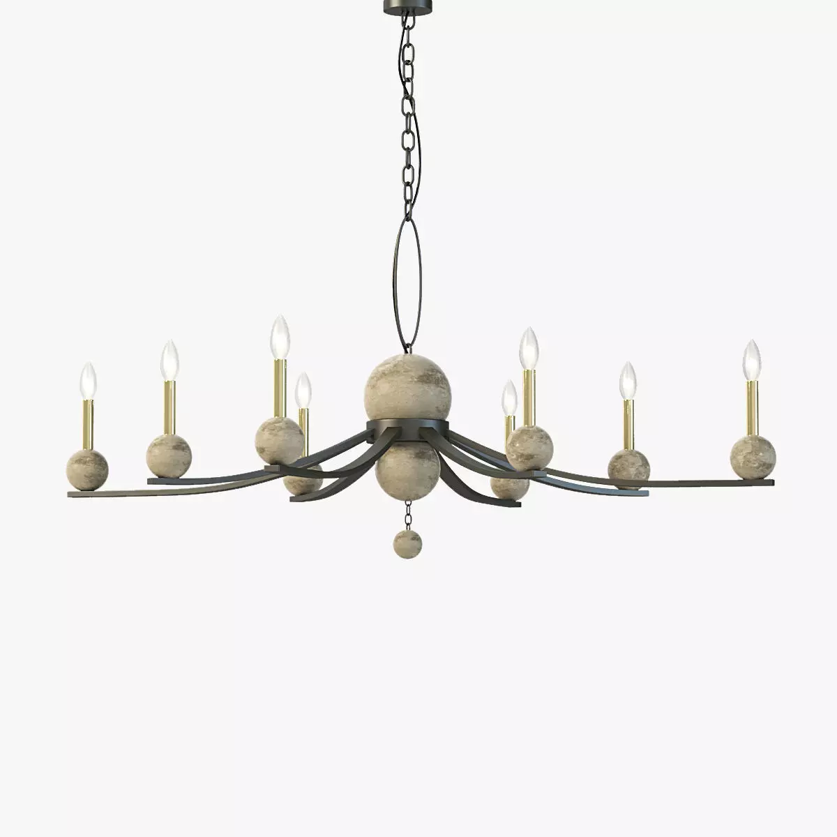 Troy F6339 Tallulah Rust Chandelier 3D model_0