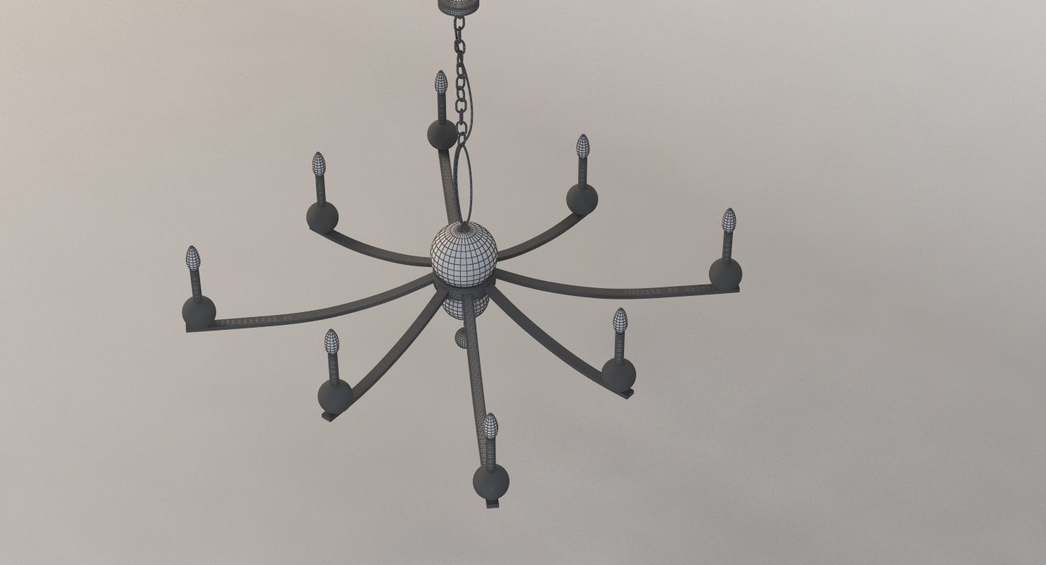 Troy F6339 Tallulah Rust Chandelier 3D model_10