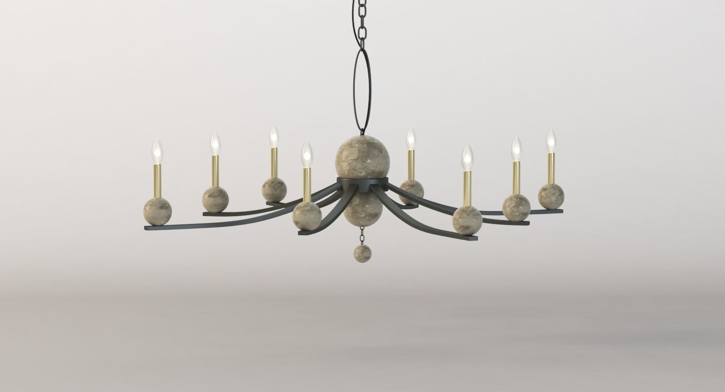 Troy F6339 Tallulah Rust Chandelier 3D model_4