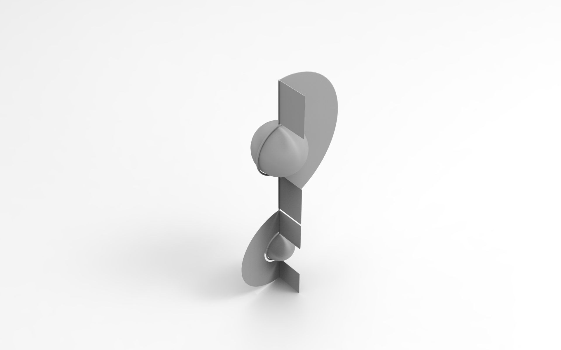 Fan Wall Sconce Low-poly 3D model_7