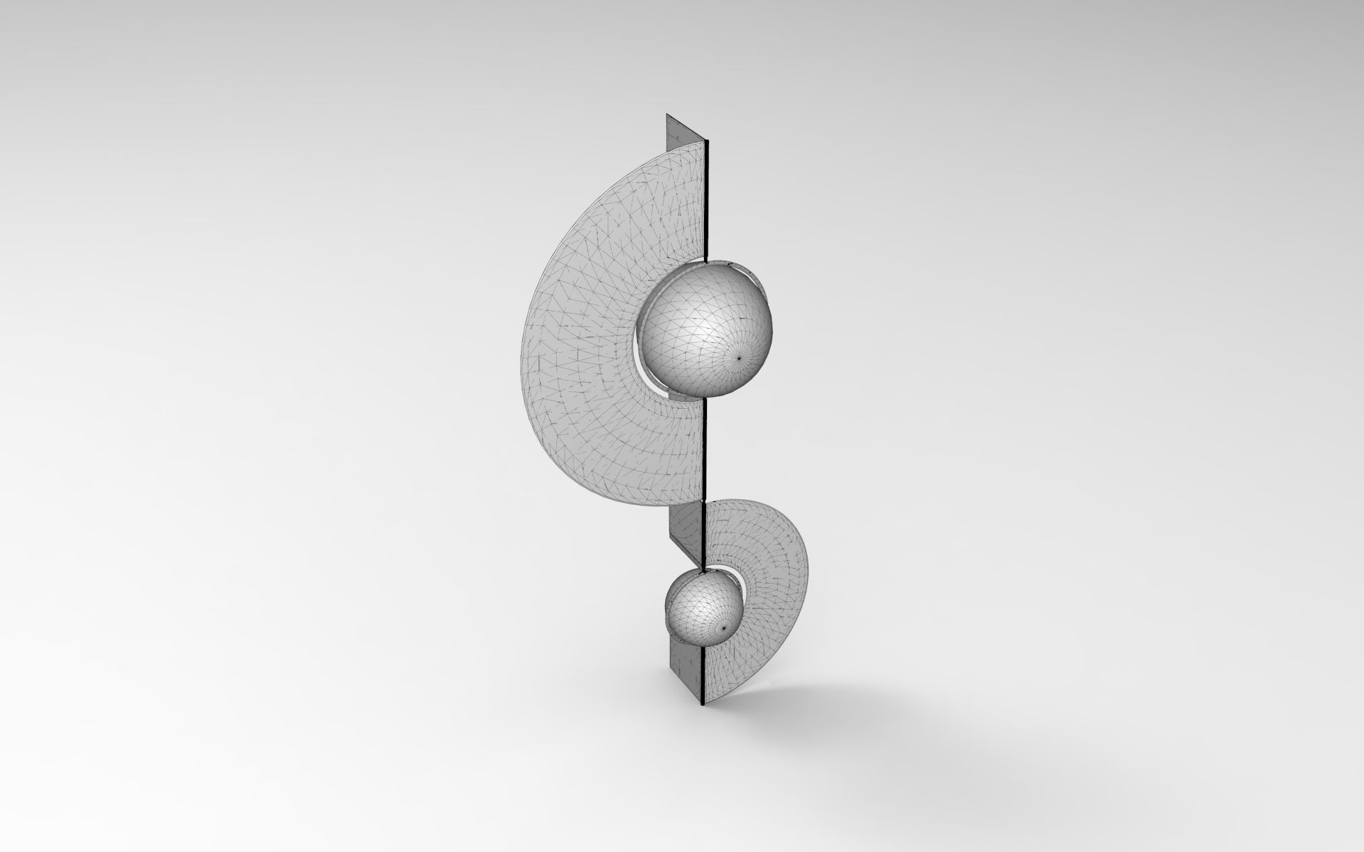 Fan Wall Sconce Low-poly 3D model_5