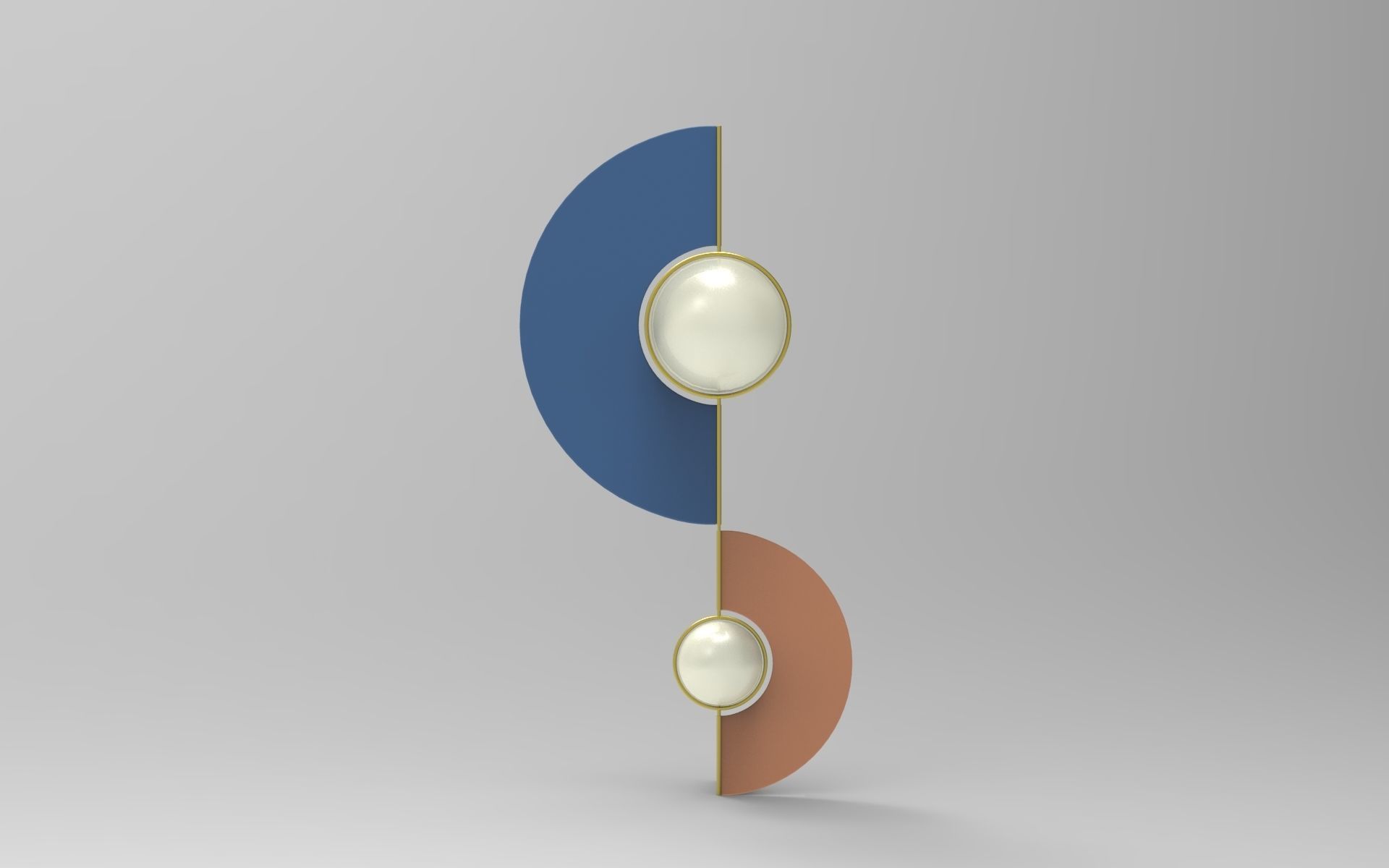 Fan Wall Sconce Low-poly 3D model_4