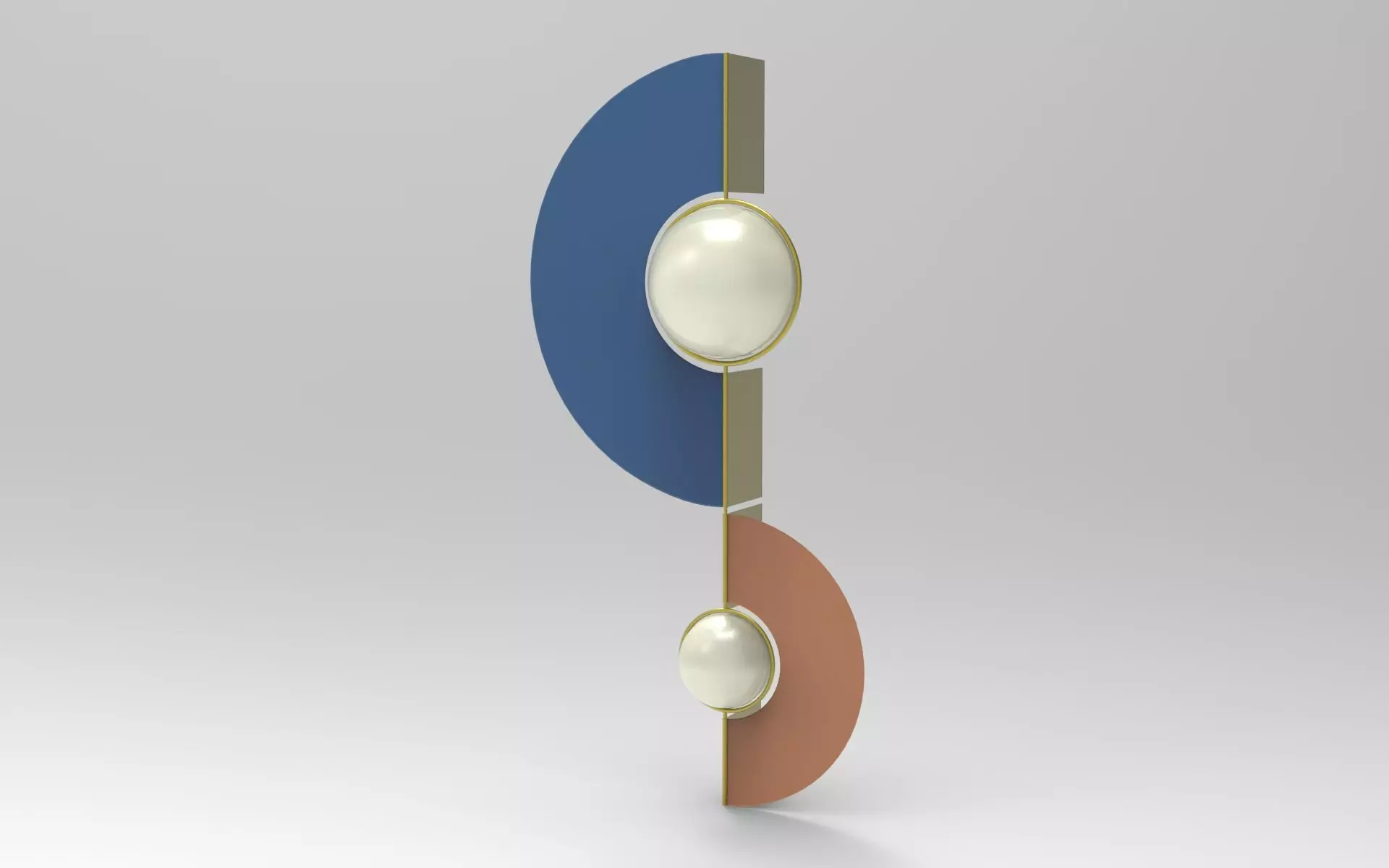 Fan Wall Sconce Low-poly 3D model_0