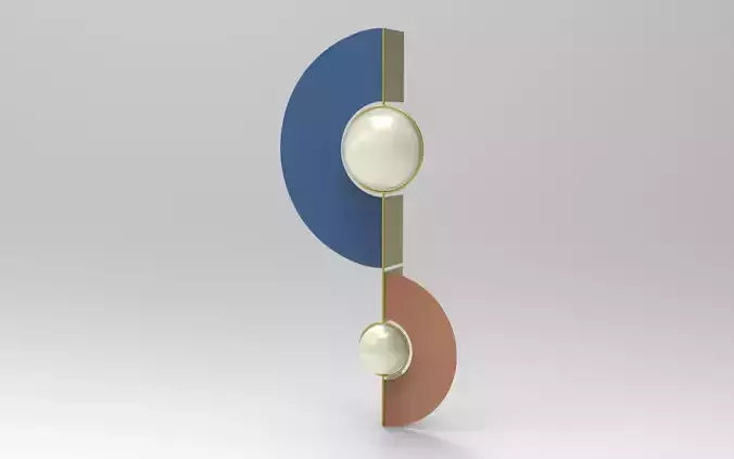 Fan Wall Sconce Low-poly 3D model