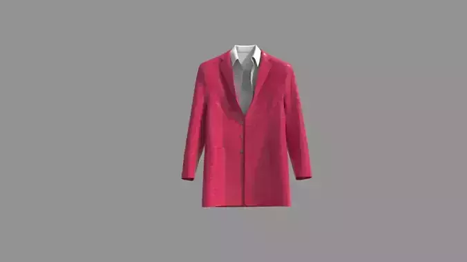 Trench Winter Coat Suit  3D model