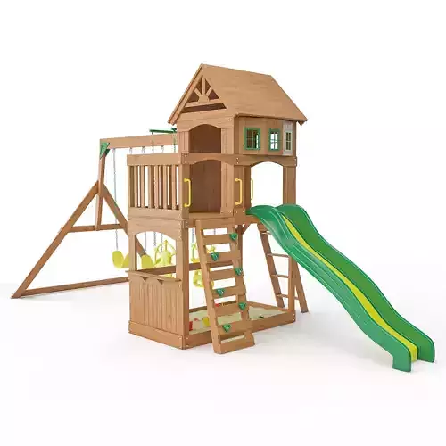 Atlantis Wooden Swing Set 3D model