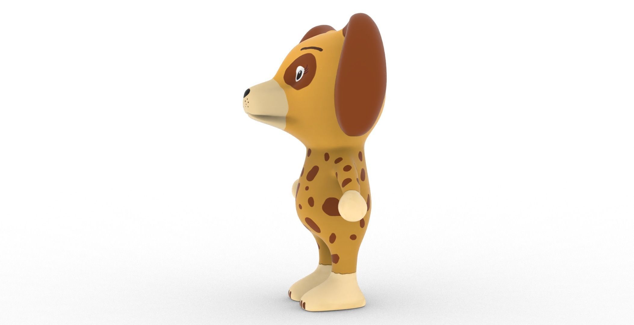 Character005 Animated Dog 3D Low-poly 3D model_15