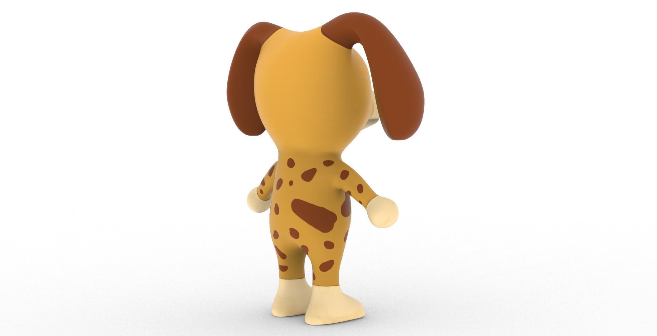 Character005 Animated Dog 3D Low-poly 3D model_24