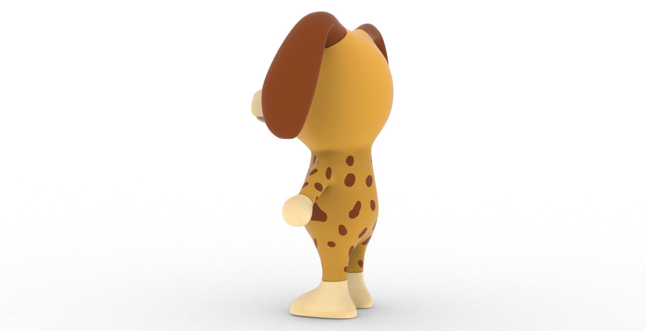 Character005 Animated Dog 3D Low-poly 3D model_12