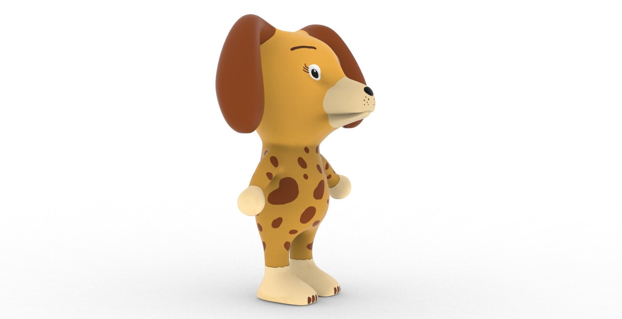 Character005 Animated Dog 3D Low-poly 3D model_22