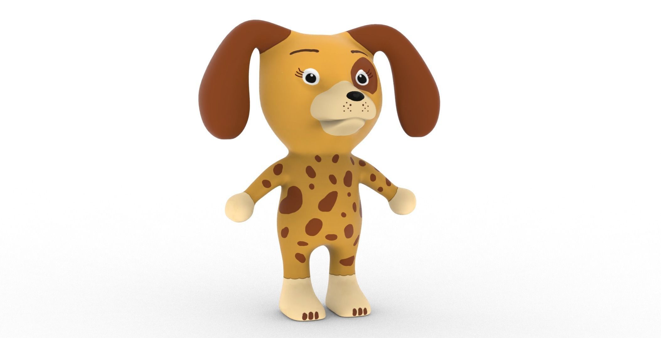 Character005 Animated Dog 3D Low-poly 3D model_25