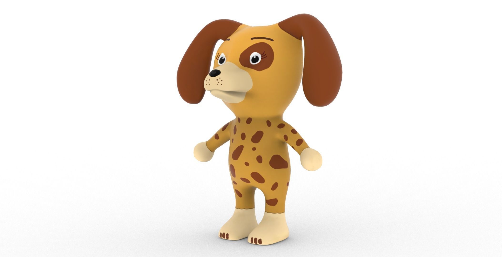 Character005 Animated Dog 3D Low-poly 3D model_18