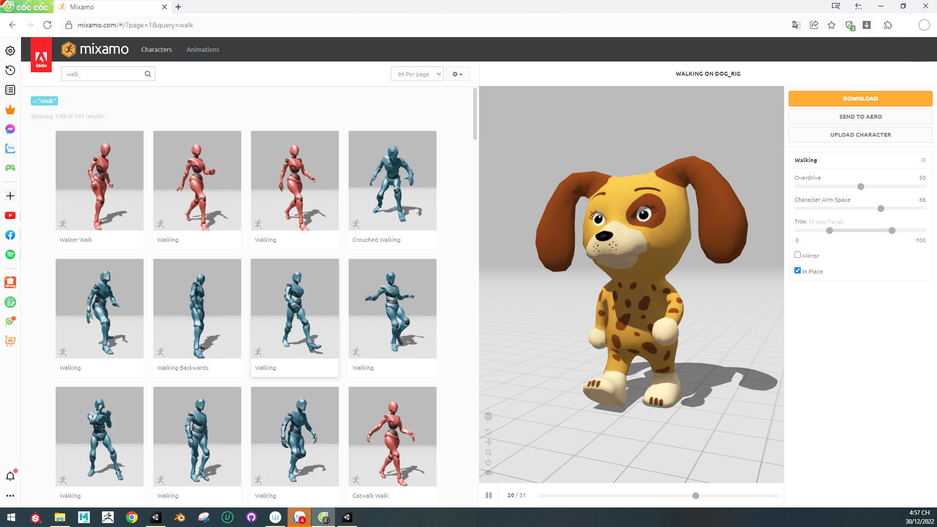 Character005 Animated Dog 3D Low-poly 3D model_2