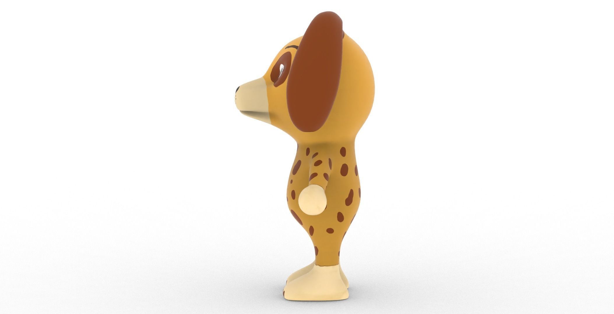 Character005 Animated Dog 3D Low-poly 3D model_11