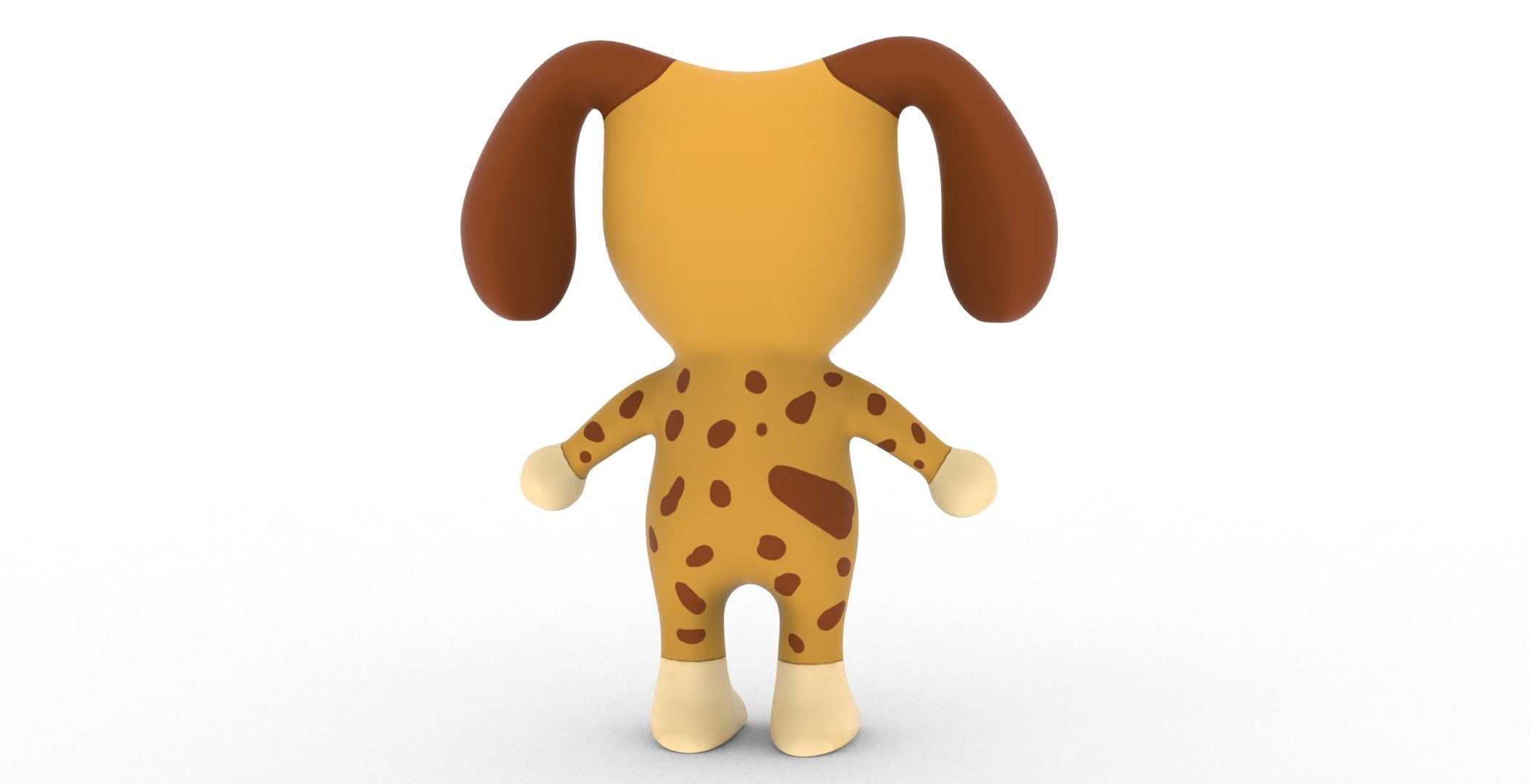 Character005 Animated Dog 3D Low-poly 3D model_27