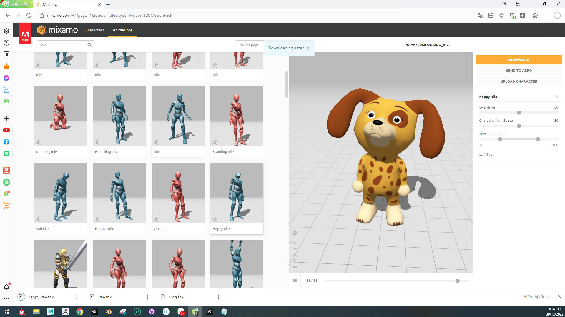 Character005 Animated Dog 3D Low-poly 3D model_1