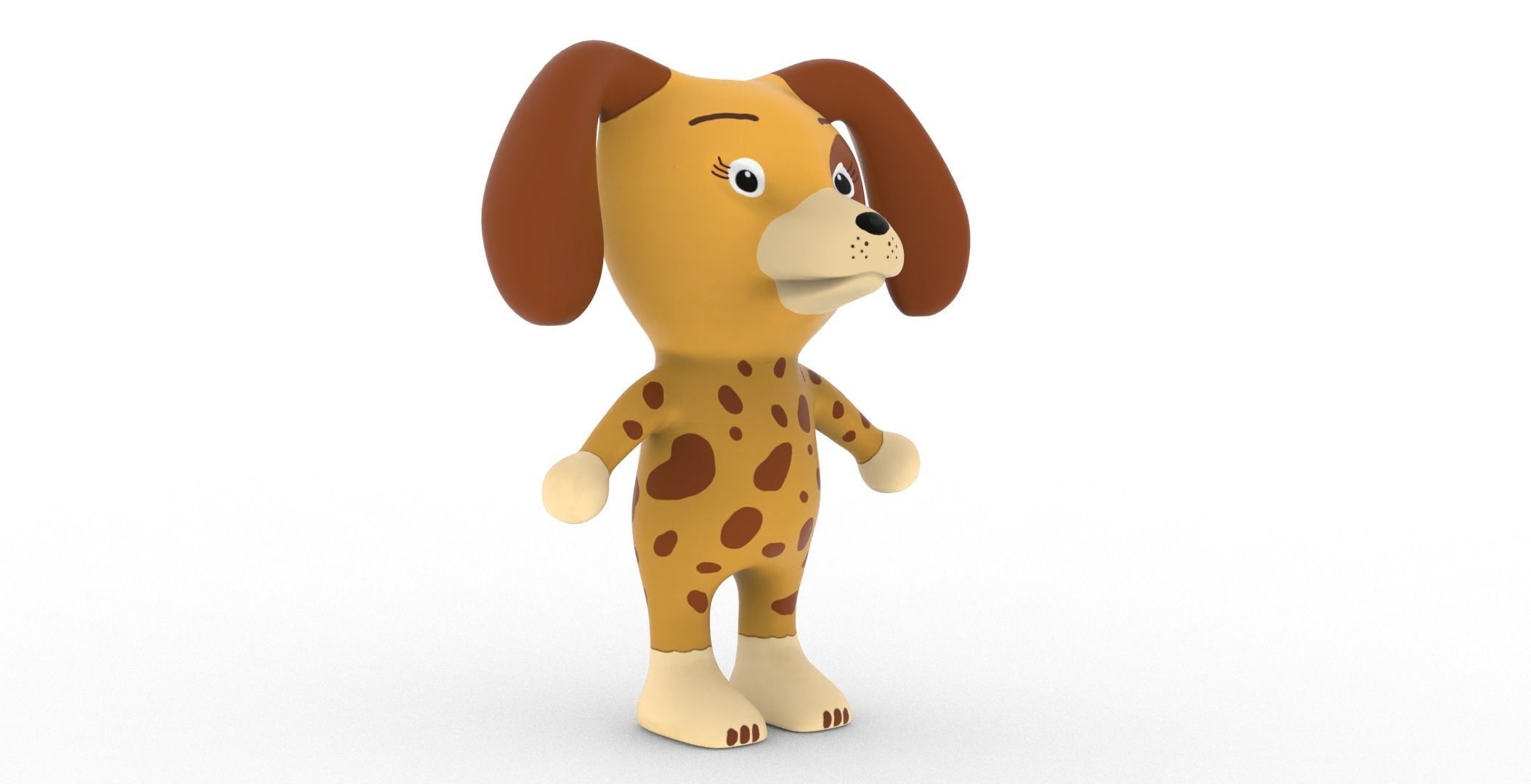 Character005 Animated Dog 3D Low-poly 3D model_21