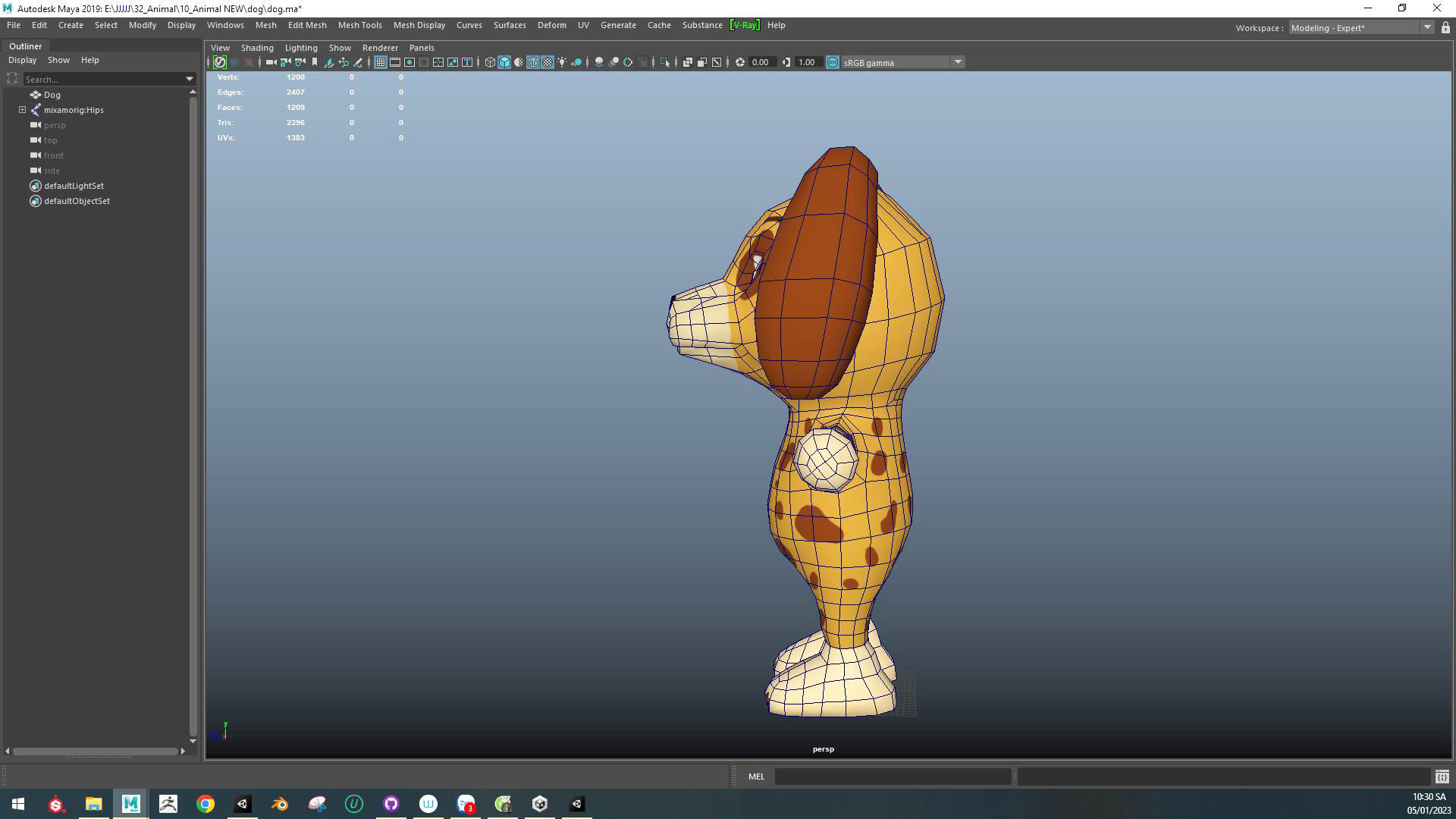 Character005 Animated Dog 3D Low-poly 3D model_8